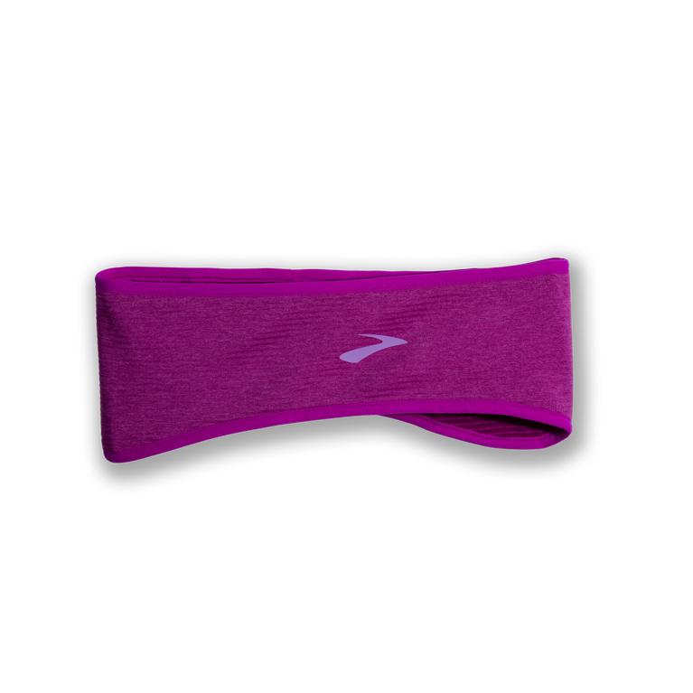 Brooks Notch Thermal Running Headband - Women's - Heather Magenta (31296-DNAL)